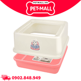 Khay vệ sinh mèo vuông CATIDEA Top Entry Size XL - 44x44x25cm Petmall