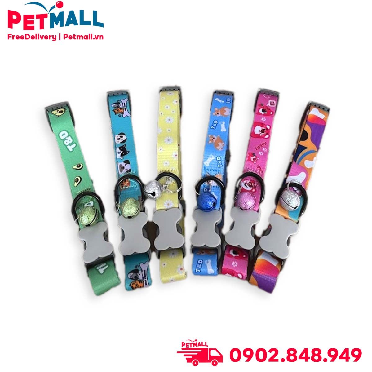 Vòng cổ Sonice Lucky Collar 10kg - 1.5cm Gấu dâu Petmall