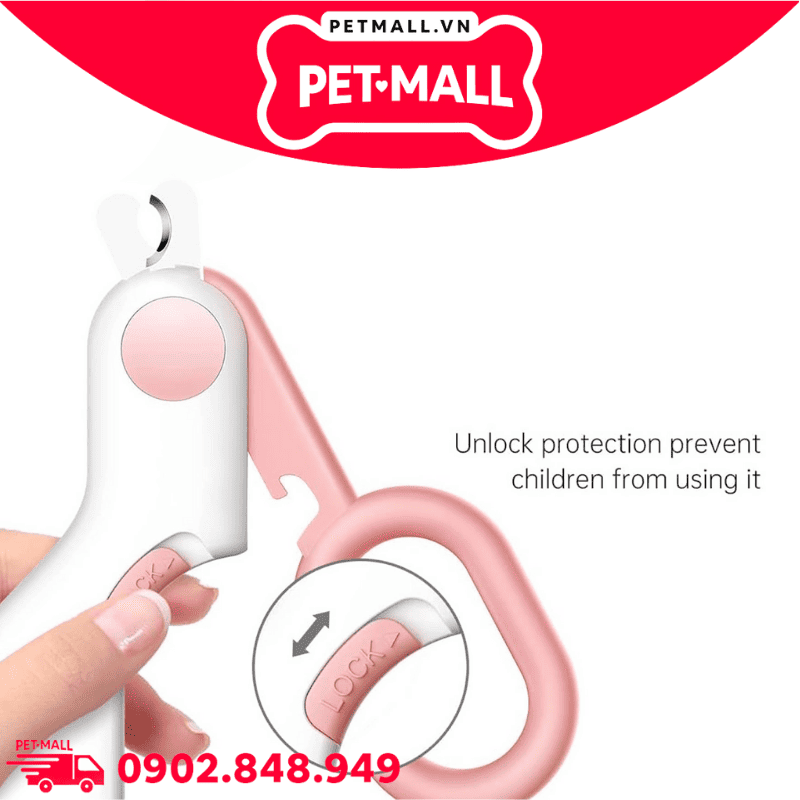 Kềm cắt móng Pet Gravity LED mini Nail clipper - Màu xanh dương Petmall