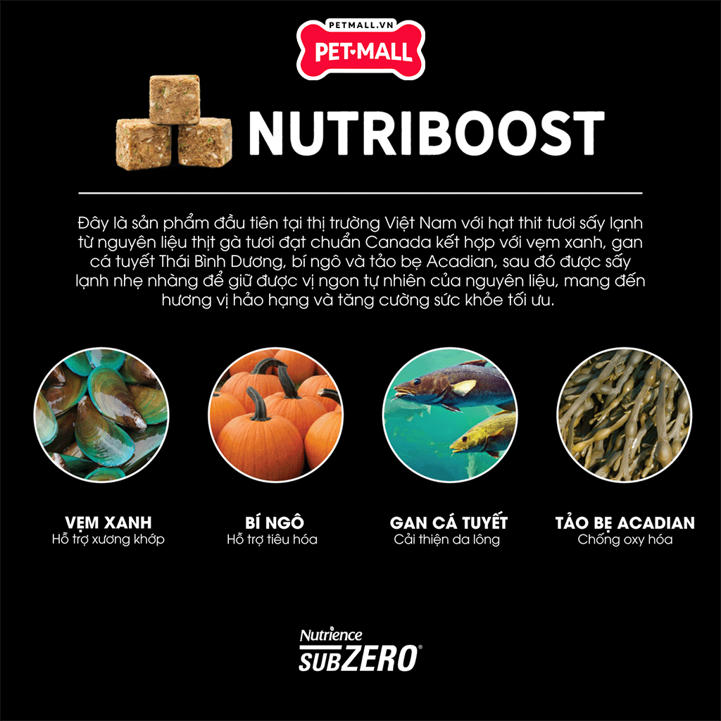 4.5KG Thức ăn chó Nutrience SubZero Small Breed - Vị Gà tây, cá hồi, cá trích và rau củ, cho chó giống nhỏ mọi lứa tuổi Petmall
