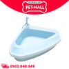 Khay vệ sinh mèo SONICE hình tam giác Triangle Cat Litter pan Size 54 x 40 x 10 cm - Kèm xẻng Petmall