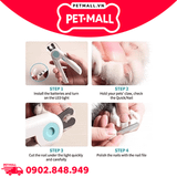 Kềm cắt móng Pet Gravity LED mini Nail clipper - Màu xanh dương bản Pro Petmall
