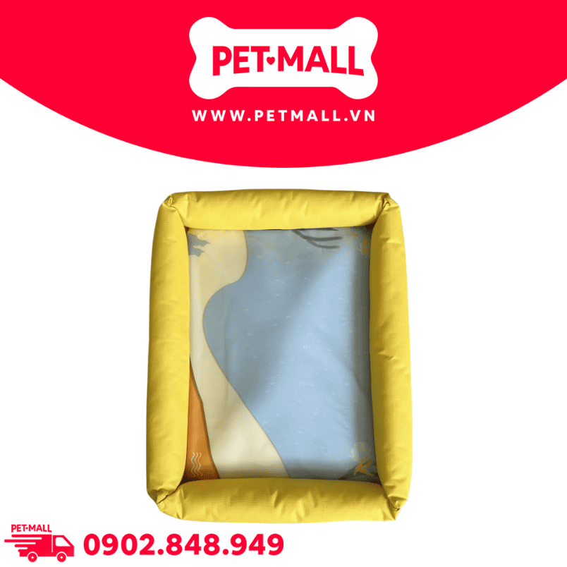 Nệm SONICE Yellow Plain Pet Bed - Size M 52 x 43 x 7cm Petmall