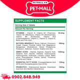 Viên nhai Natural Pet Skin & Coat Supplement Tablet 60 viên - Dưỡng da và lông cho thú cưng Petmall