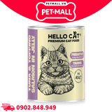 Combo 12 Lon 400G - Pate mèo HelloCat Premium ADULT in Jelly - Mix Vị Petmall