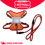 Set dây dắt + yếm SONICE Rope dog leash + harness size 20kg M1 - Đỏ Petmall
