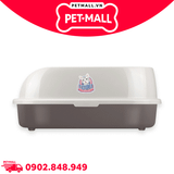 Khay vệ sinh mèo CATIDEA Cat Litter Box Size XL - 63x46x25cm  | Màu Xám - Tặng kèm xẻng Petmall