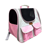 Balo thú cưng Big Pet Cute size 40 x 25 x 33 cm - Có 4 túi phụ - Hồng Petmall
