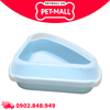 Khay vệ sinh mèo SONICE hình tam giác Triangle Cat Litter pan Size 54 x 40 x 10 cm - Kèm xẻng Petmall