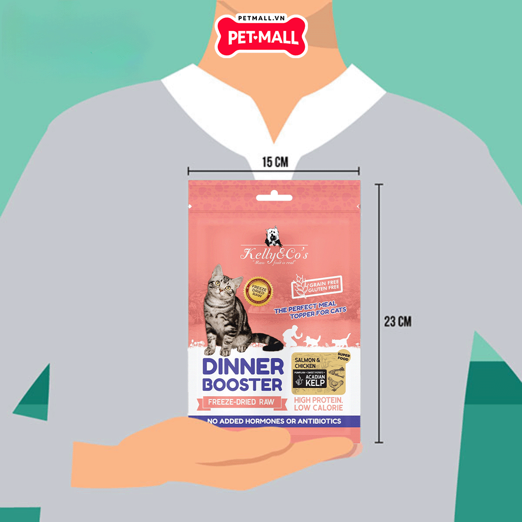 50G - Treats Kelly & Co's Dinner Booster Gold Topper for cat Vị Cá Hồi & Gà Petmall