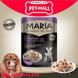 Hộp 12 Gói 70G - Pate chó Maria Chicken with Lamb Heart in Jelly - Thị Gà, Tim Cừu Petmall