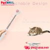Đồ chơi Pet Gravity Laser 2in1 Retractable Cat Wand Toys Blue Color Size 21cm - Màu Xanh, cần câu lông vũ kèm laser cho Mèo Petmall