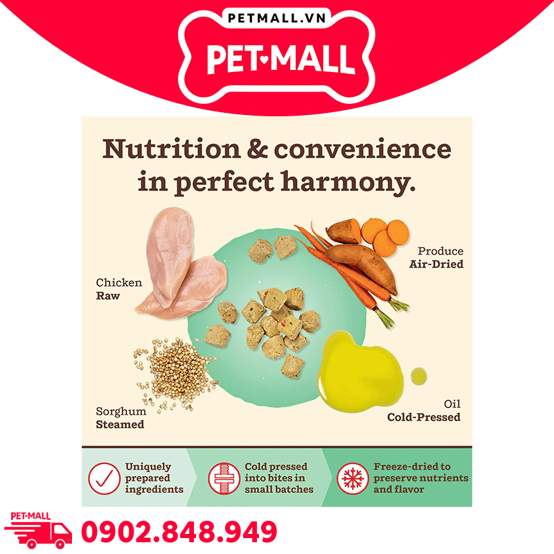 680g - Thức ăn hạt Raw Primal Kibble từ Thịt Gà tươi cho chó Petmall
