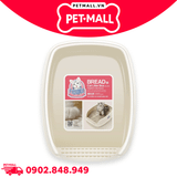 Khay vệ sinh mèo CATIDEA Cat Litter Box Size XL - 63x46x25cm | Màu Trắng Kem - Tặng Kèm Xẻng Petmall