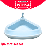 Khay vệ sinh mèo SONICE hình tam giác Triangle Cat Litter pan Size 54 x 40 x 10 cm - Kèm xẻng Petmall