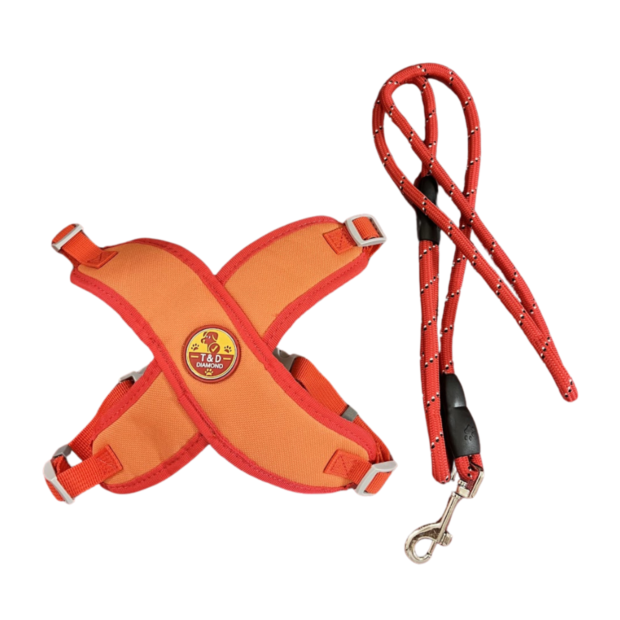 Set dây dắt + yếm SONICE Rope dog leash + harness size 20kg M2 - Đỏ Petmall