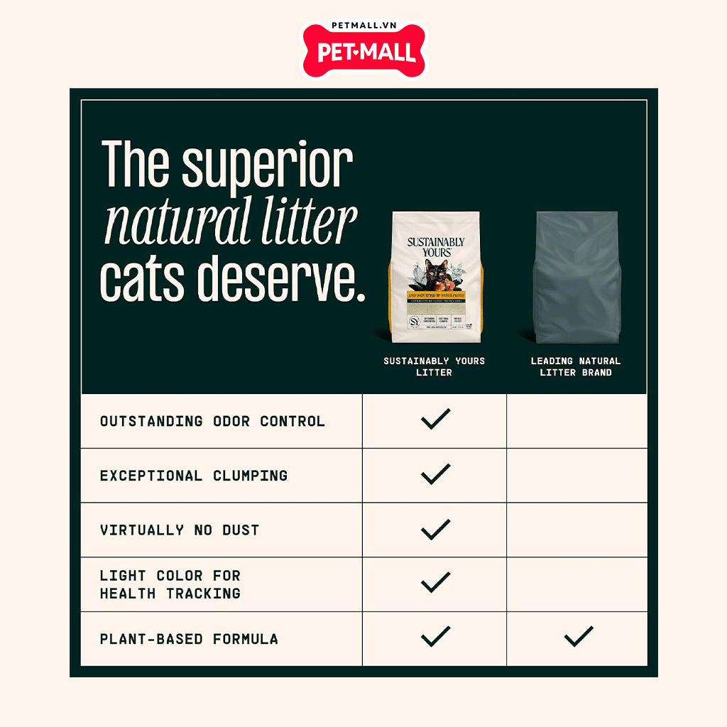 5.9KG - Cát vệ sinh hữu cơ hạt to Petfive Sustainably Yours Petmall