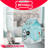 Nhà tích hợp cào móng cho mèo QQ Goat Milk Cat House - Size 55 x 33 x 33 cm Petmall