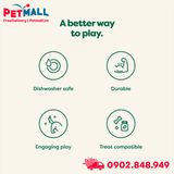 Đồ chơi Earth Rated Natural Rubber Treat Toy Small Size - Hình trụ, cho chó 7-20kg, có thể nhét treats bên trong Petmall