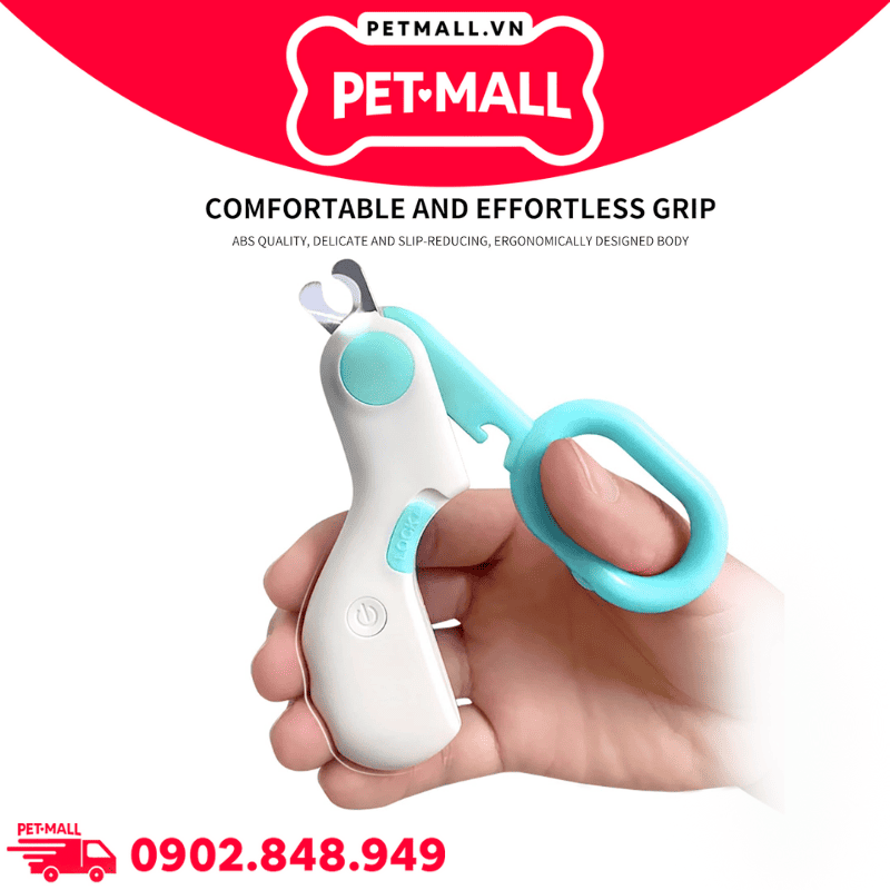 Kềm cắt móng Pet Gravity LED mini Nail clipper - Màu hồng Petmall