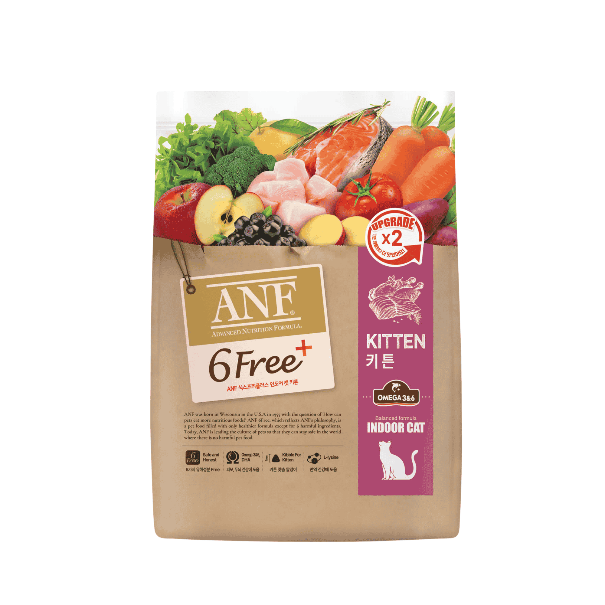 5.6KG - Thức ăn mèo ANF 6Free Plus Kitten Indoor - Bổ sung Omega 3&6 cho mèo con Petmall