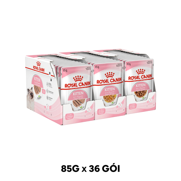 Combo 36 Gói 85G - Pate mèo Royal Canin Kitten Mix vị Petmall
