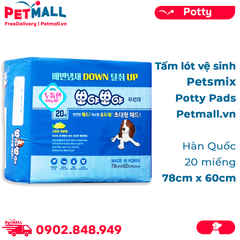 Tấm lót vệ sinh Petsmix Potty Pads 78cm x 60cm - 20 miếng nhập Hàn Quốc Petmall