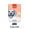 Hộp 12 Gói 85G - Pate chó WANPY Super Premium Chicken & Duck 100g - Thịt Gà & Thịt Vịt Petmall
