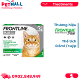 1 tuýp - Nhỏ gáy trị ve FrontLin.e Plus 0.5ml - Cho mèo con và mèo trưởng thành Petmall