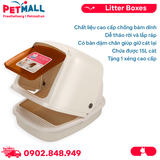 Nhà vệ sinh mèo có nắp CATIDEA Cat Litter Box Ears Size L - 51x38x42cm Petmall