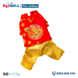 Áo dài tết SONICE T-Shirt - Gấm thêu Rồng màu Đỏ Petmall