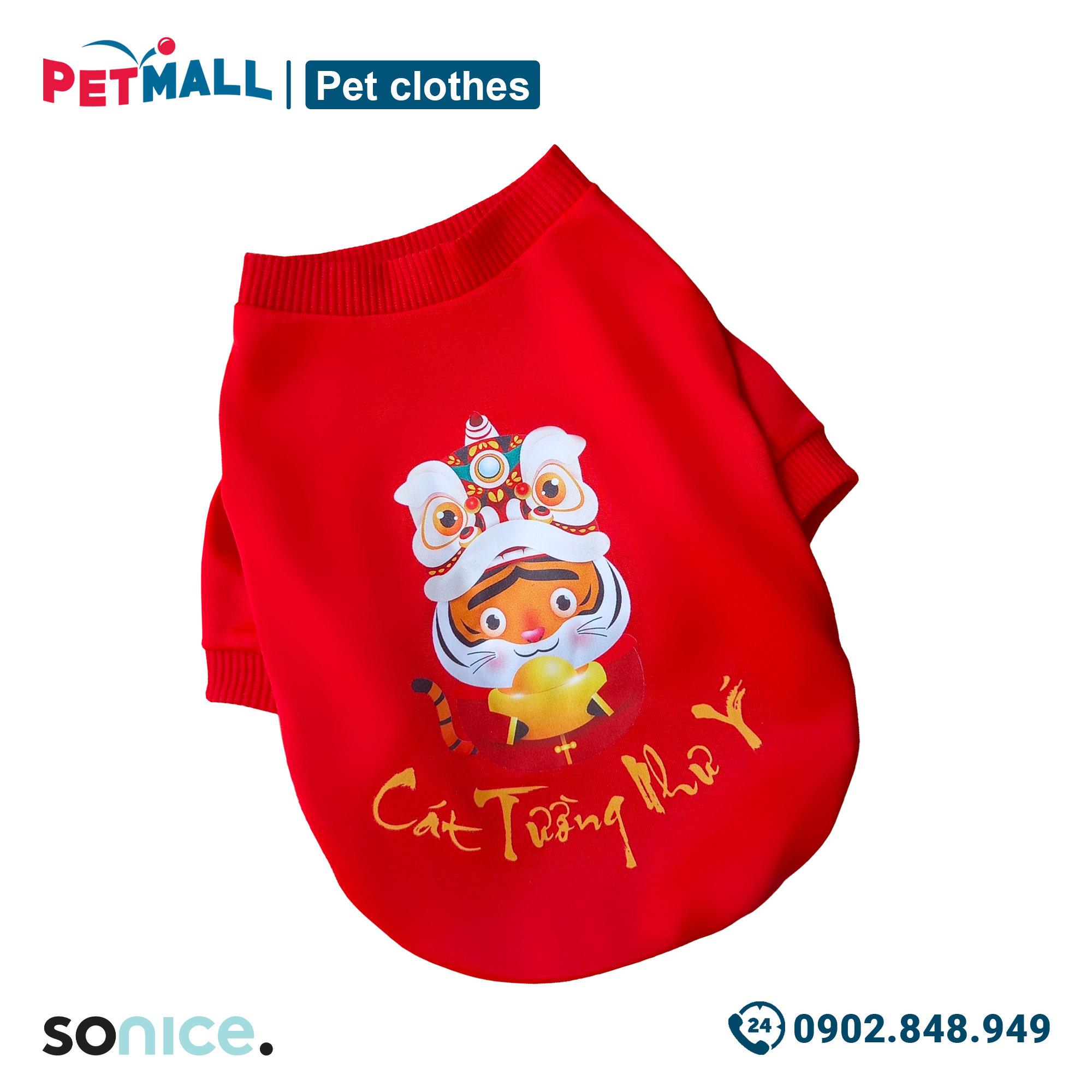 Áo tết SONICE T-Shirt - Hổ cát tường Petmall