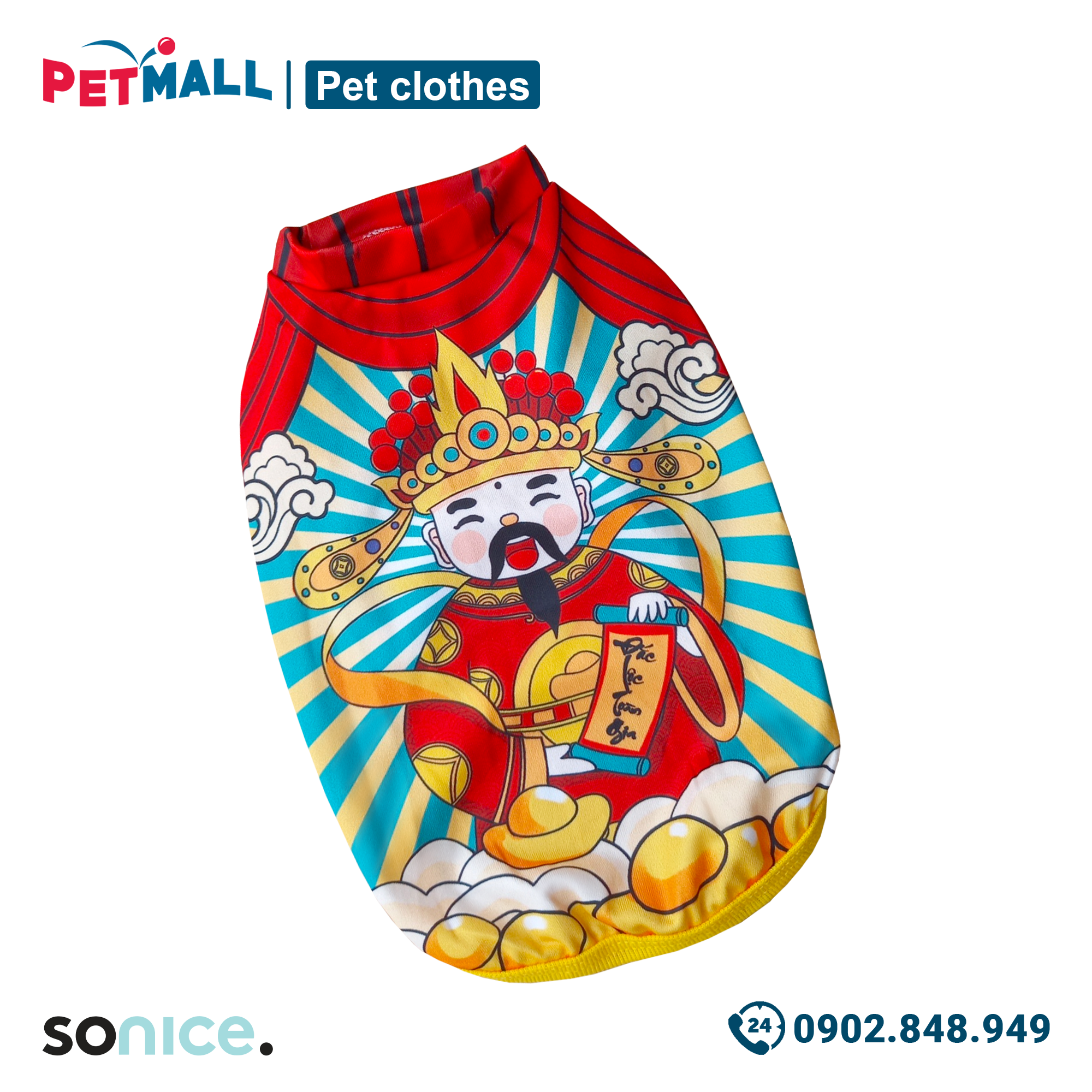Áo tết SONICE T-Shirt - Thần Tài Petmall