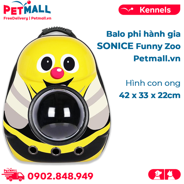 Balo vận chuyển phi hành gia SONICE Funny Zoo size 42x33x22cm - Hình con ong Petmall