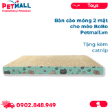 Bàn cào móng 2 mặt cho mèo BoBo - Tặng kèm catnip Petmall