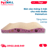 Bàn cào móng 2 mặt cho mèo BoBo - Tặng kèm catnip Petmall
