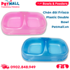  Chén đôi Frisco Plastic Double Bowl Size 29x16x8.5cm Petmall 