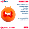 Đồ chơi ROGZ Fred Gum Massaging Treat Ball Medium Size | Orange Color - Màu cam, hỗ trợ massage nướu, có thể nhét treats Petmall
