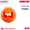 Đồ chơi ROGZ Fred Gum Massaging Treat Ball Medium Size | Orange Color - Màu cam, hỗ trợ massage nướu, có thể nhét treats Petmall