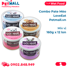 Combo Pate mèo LoveEat 160g Korea - 12 lon Petmall