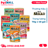 Combo 48 Gói 70g - Pate mèo NEKKO Gravy - Mix vị Petmall