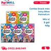  Combo Treats mèo Juicy Bites 40g Mix vị - 5 gói Petmall 
