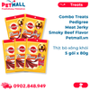 Combo Treats Pedigree Meat Jerky Smoky Beef Flavor 80g - 5 gói - Thịt bò xông khói Petmall