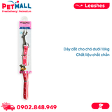 Dây dắt DoggyMan Size 10kg | 130cm - Màu đỏ hoạ tiết trái Petmall