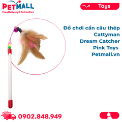 Đồ chơi cần câu thép Cattyman Dream Catcher Pink Toys size 86cm - Petmall