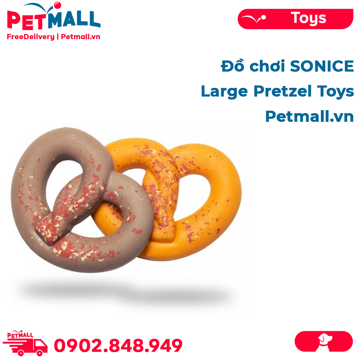 Đồ chơi SONICE Large Pretzel Toys - Petmall