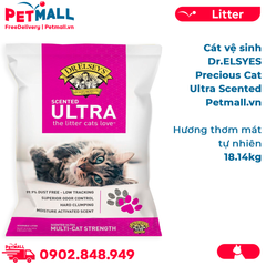 Cát vệ sinh Dr.ELSYES Precious Cat Ultra Scented Gói 18.14kg - Hương thơm mát tự nhiên Petmall