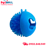 Đồ chơi ROGZ Fred Gum Massaging Treat Ball Medium Size | Blue Color - Màu xanh dương, hỗ trợ massage nướu, có thể nhét treats Petmall