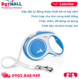 Dây dắt tự động FLEXI New Comfort L (Dây dẹp 5m, < 60kg) - Màu xanh dương Petmall