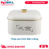 Hộp đựng đồ khô PETBUDDY COOKING TIME Containers R20xS20xC13cm - thép sơn tĩnh điện trắng Petmall